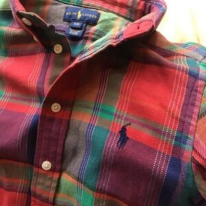 Boys Ralph Lauren plaid long sleeve shirt size 8 new without tag